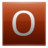 Letter O orange Icon